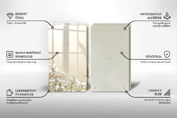 Herdabdeckung Gips-Boho-Blumen