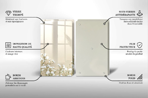 Herdabdeckung Gips-Boho-Blumen