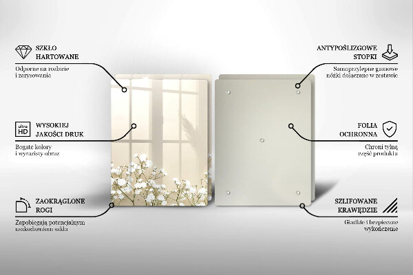 Herdabdeckung Gips-Boho-Blumen