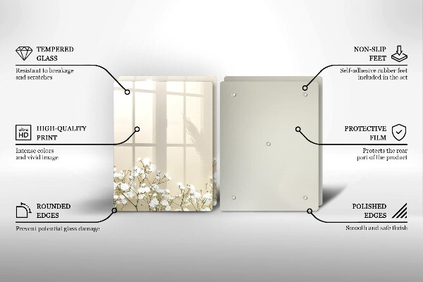 Herdabdeckung Gips-Boho-Blumen