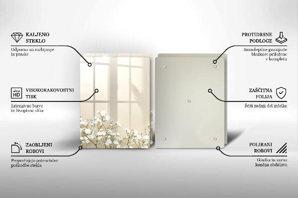 Herdabdeckung Gips-Boho-Blumen