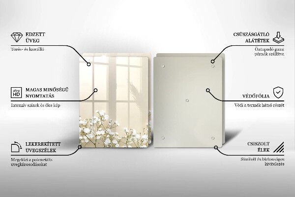 Herdabdeckung Gips-Boho-Blumen