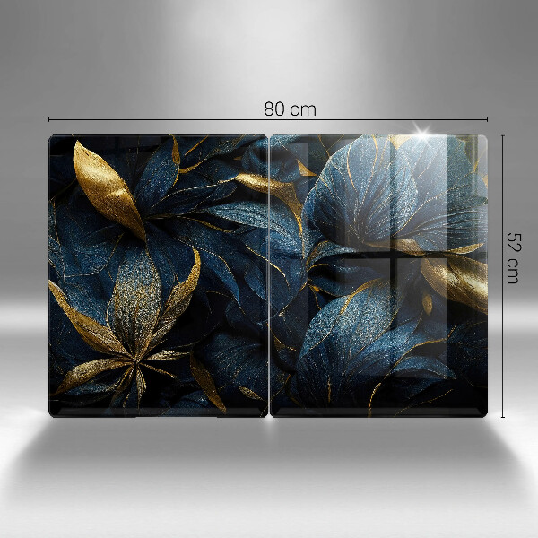 Herdabdeckung Dekorative Blätter mit Gold