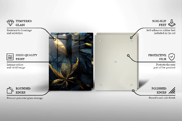 Herdabdeckung Dekorative Blätter mit Gold