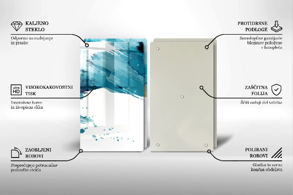 Herdabdeckung Blaue Flecken