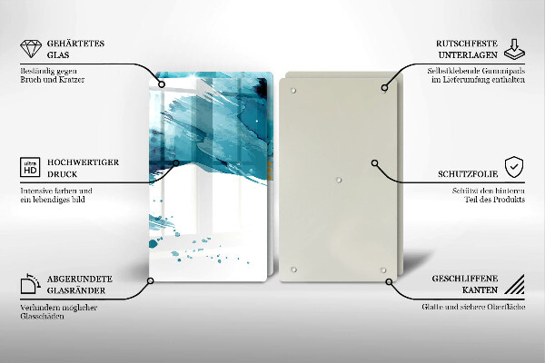 Herdabdeckung Blaue Flecken