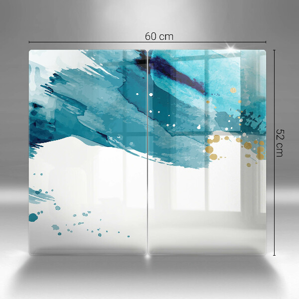 Herdabdeckung Blaue Flecken