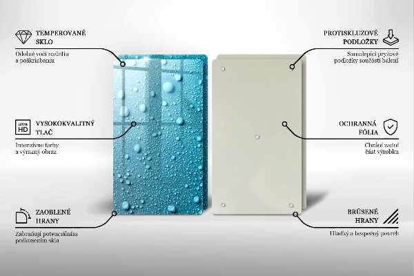 Herdabdeckung Wassertropfen