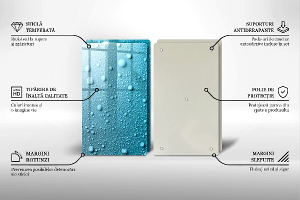 Herdabdeckung Wassertropfen