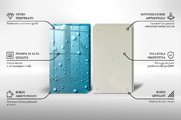 Herdabdeckung Wassertropfen
