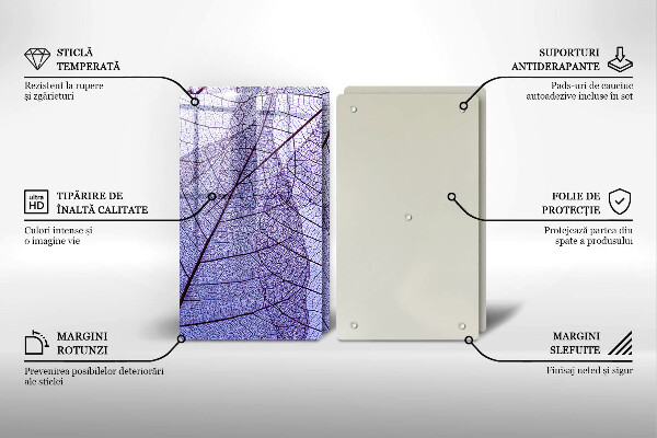 Herdabdeckung Blätter mit Adern