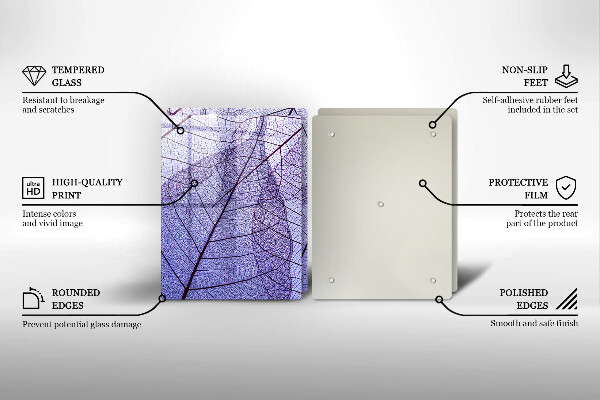 Herdabdeckung Blätter mit Adern