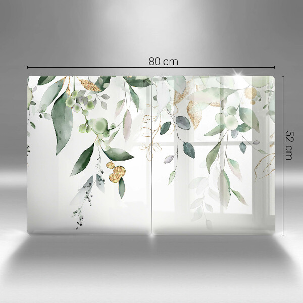 Herdabdeckung Aquarellblätter