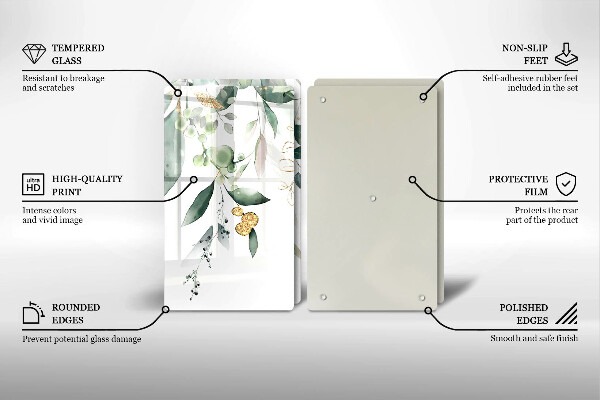 Herdabdeckung Aquarellblätter