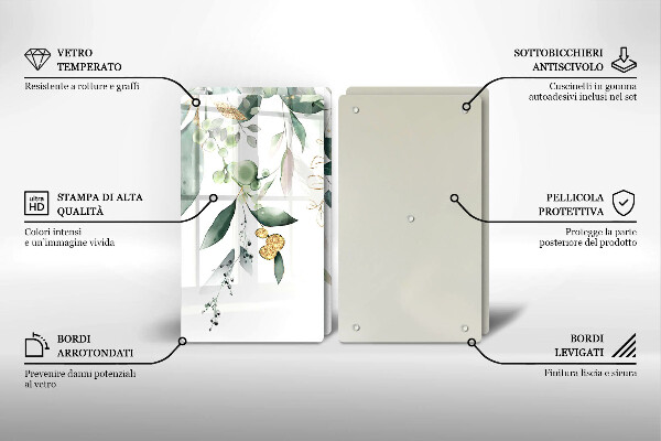 Herdabdeckung Aquarellblätter