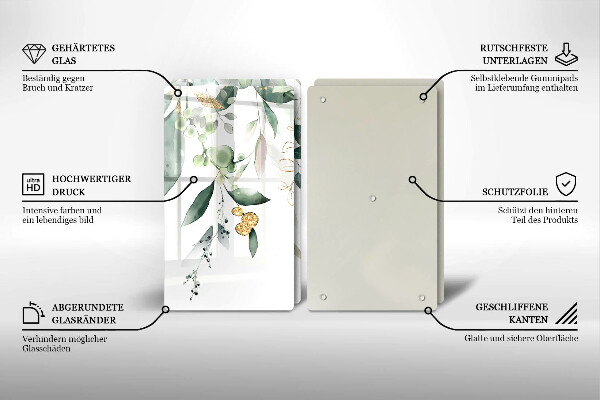 Herdabdeckung Aquarellblätter