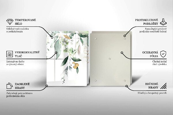 Herdabdeckung Aquarellblätter