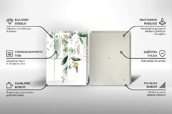 Herdabdeckung Aquarellblätter