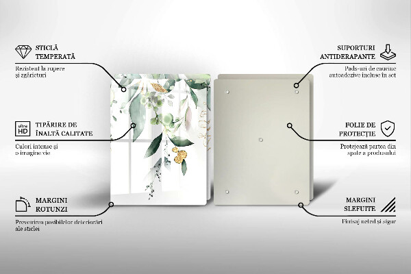 Herdabdeckung Aquarellblätter