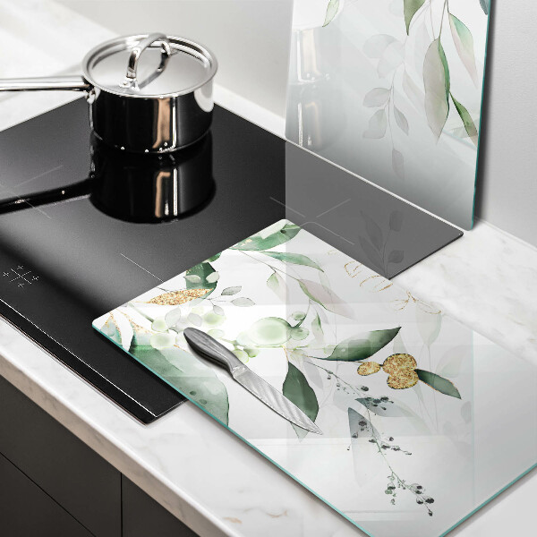 Herdabdeckung Aquarellblätter