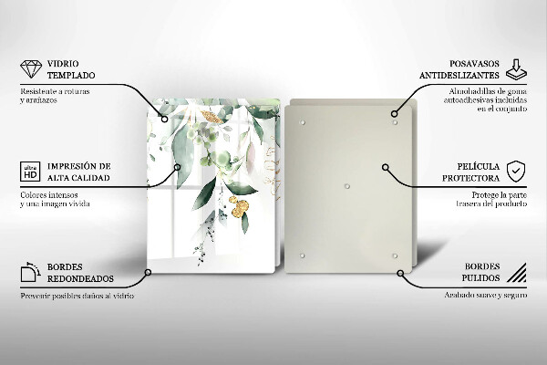 Herdabdeckung Aquarellblätter