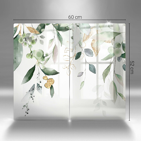 Herdabdeckung Aquarellblätter