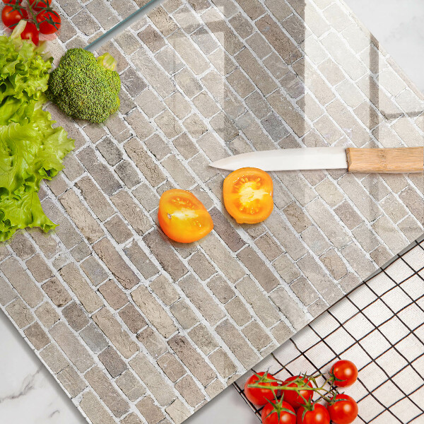 Herdabdeckung Helle Backsteinmauer