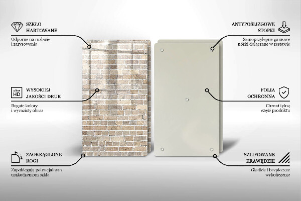 Herdabdeckung Helle Backsteinmauer