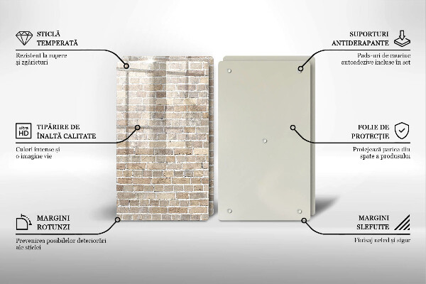 Herdabdeckung Helle Backsteinmauer