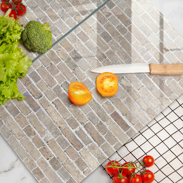 Herdabdeckung Helle Backsteinmauer