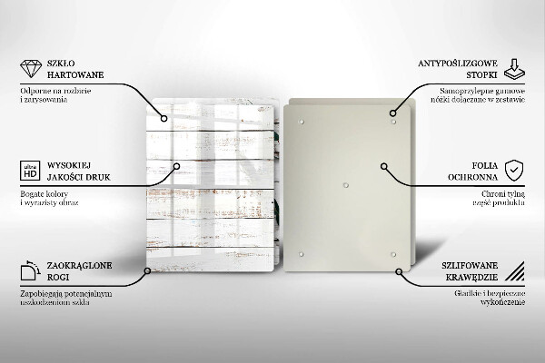 Herdabdeckung Alte Bretter und Blätter