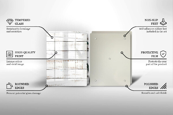 Herdabdeckung Alte Bretter und Blätter