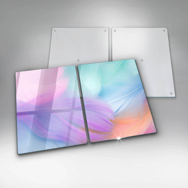 Herdabdeckung Pastellfedern