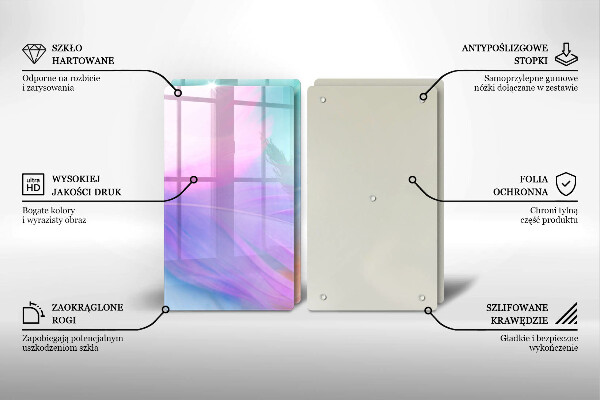 Herdabdeckung Pastellfedern
