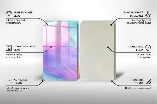 Herdabdeckung Pastellfedern