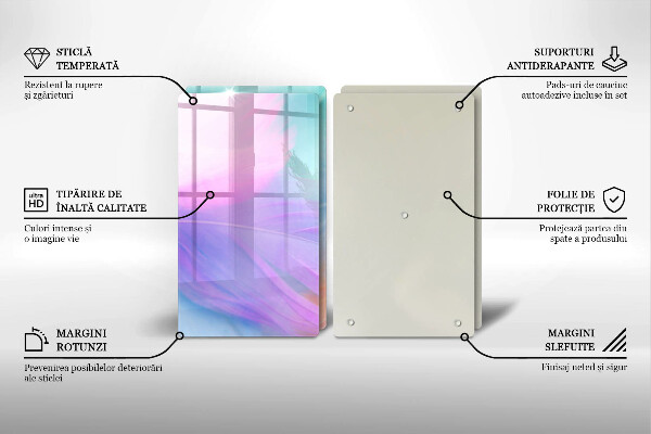 Herdabdeckung Pastellfedern