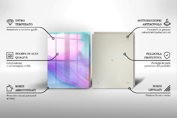 Herdabdeckung Pastellfedern