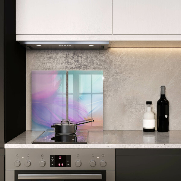 Herdabdeckung Pastellfedern