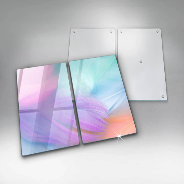 Herdabdeckung Pastellfedern