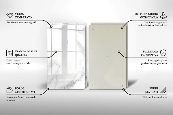 Herdabdeckung Moderner Marmor