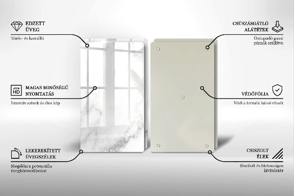 Herdabdeckung Moderner Marmor