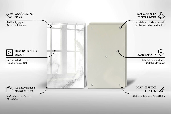 Herdabdeckung Moderner Marmor