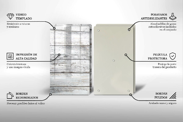 Herdabdeckung Helle Holzbretter