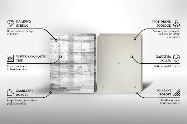 Herdabdeckung Helle Holzbretter