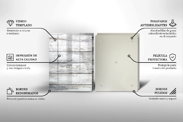 Herdabdeckung Helle Holzbretter