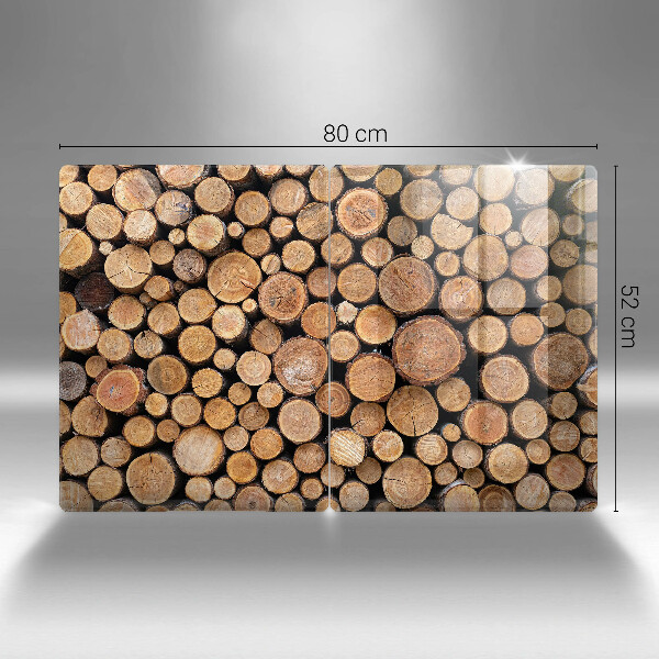 Herdabdeckung Baumstämme