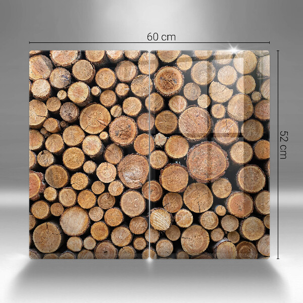 Herdabdeckung Baumstämme