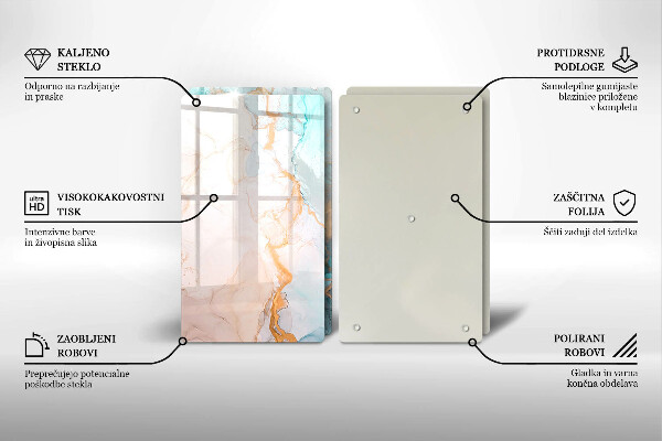 Herdabdeckung Marmorabstraktion