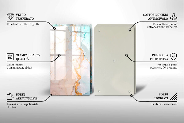 Herdabdeckung Marmorabstraktion