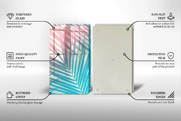 Herdabdeckung Pastellblätter